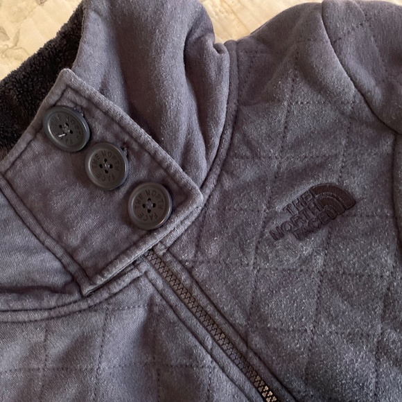 The North Face Caroluna Quilted Jacket Fleece Lined Black Full Zip Coat Size XS - Picture 3 of 12